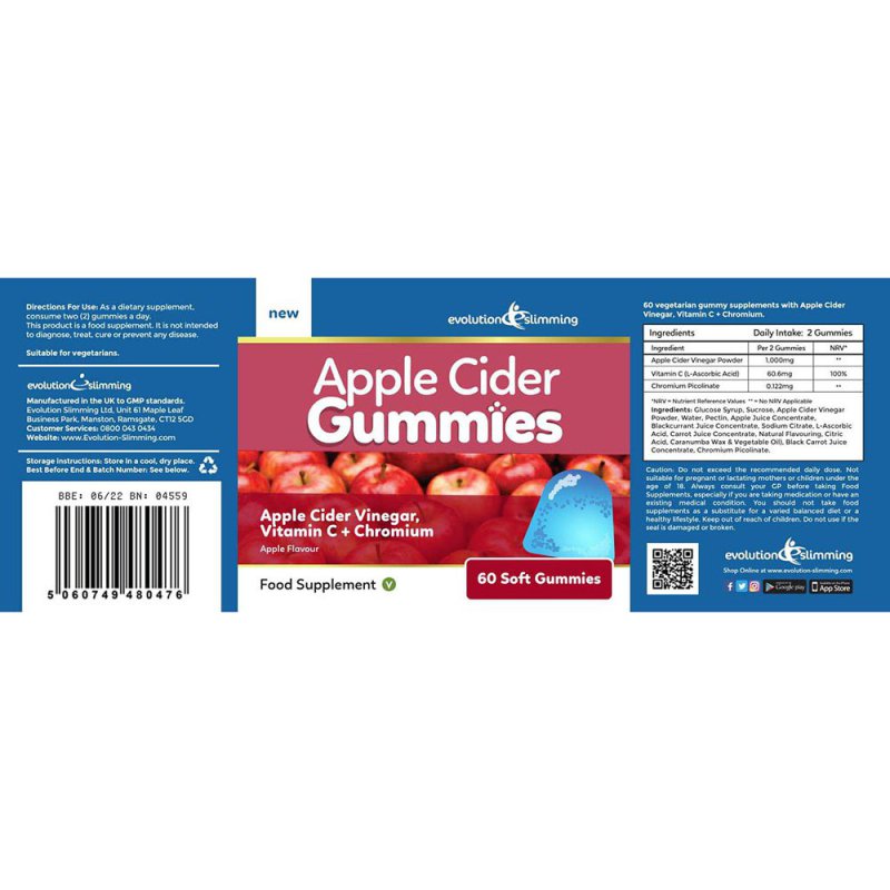 Apple Cider Vinegar Gummies with Vitamin C & Chromium