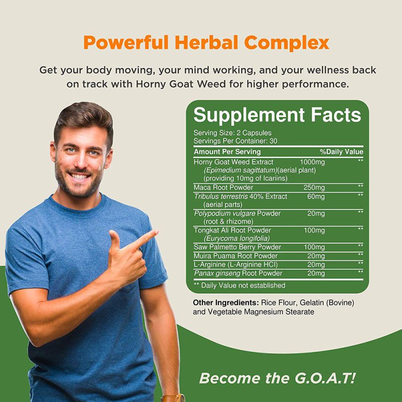 Horny Goat Weed - Energy support for Men and Women 60ct