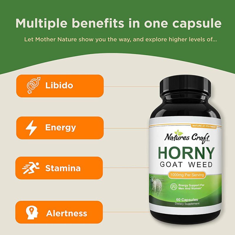 Horny Goat Weed - Energy support for Men and Women 60ct