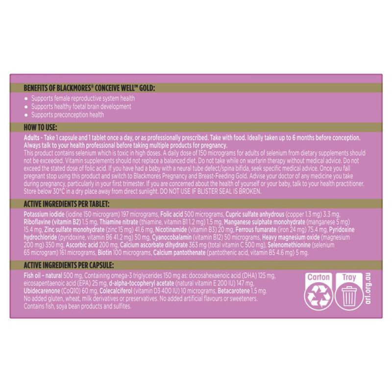 Conceive Well Gold provides essential nutrients to support pre-conception health in Women.