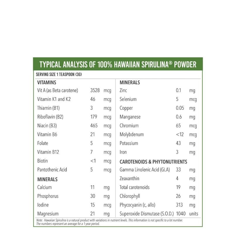 សារាយសមុទ្រកោះហាវ៉ៃ ចំនុះ1000mg-180គ្រាប់