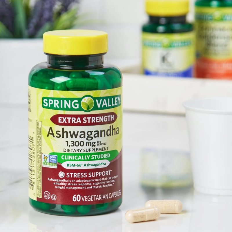 Extra Strength Ashwagandha បំបាតថមបារម្មណ៍ ស្រ្តេស